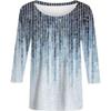 GMXIA Moda Donna Casual Estivo Stampa Floreale Maniche 3/4 Girocollo Bluse & Camicie