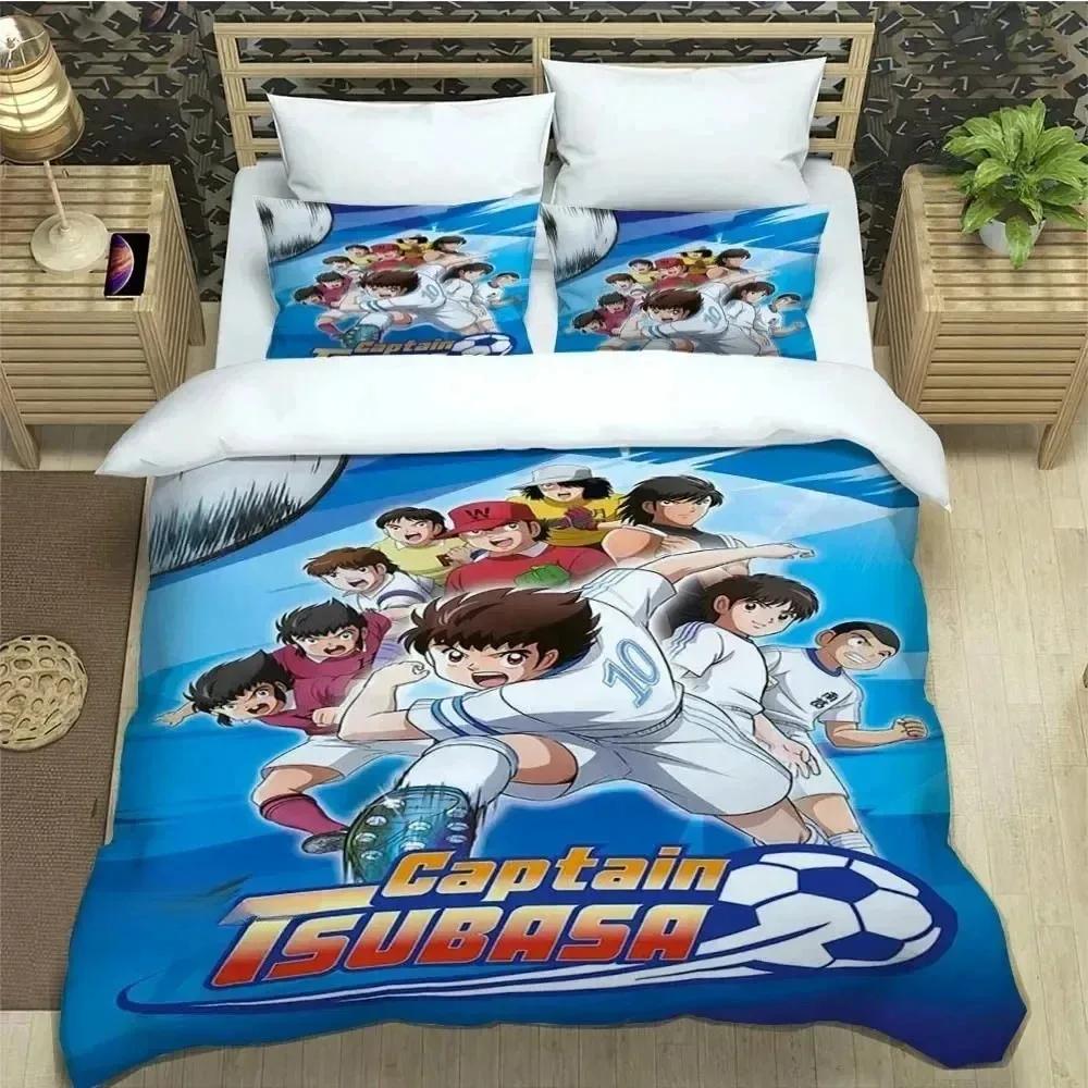 New Anime C-CAPTAIN TSUBASA Comfortable Duvet Quilt Cover Pillowcase Bedding Set Children Bedroom Decoration Home Textile