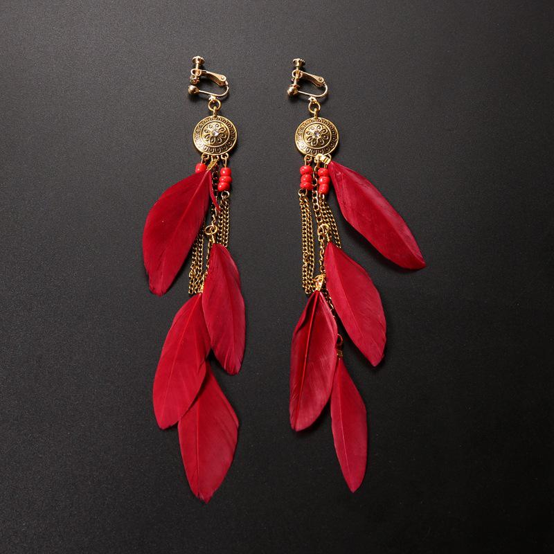 

Богемные кисточки клипсы для ушей: 2024 Высококлассный этнический стиль для отпуска для женщин (Непирсинг)