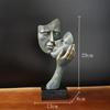 Abstract Human Face Resin Silence Is Gold Ornament Home Use Living Room Room Bookshelf Personalized Top Art Decoration