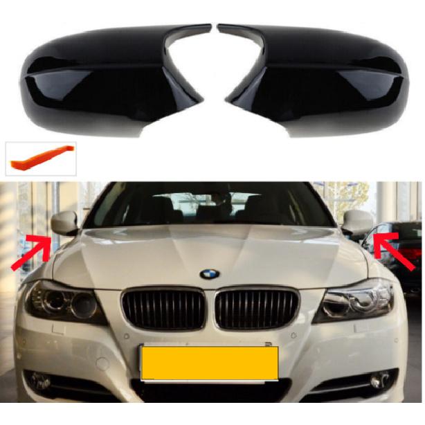 Rear View Mirror Cap Cover Replacement Left Right Gloss Black For BMW E87 E81 E82 E88 E90 E91 E92 E93 51167205291 51167205292
