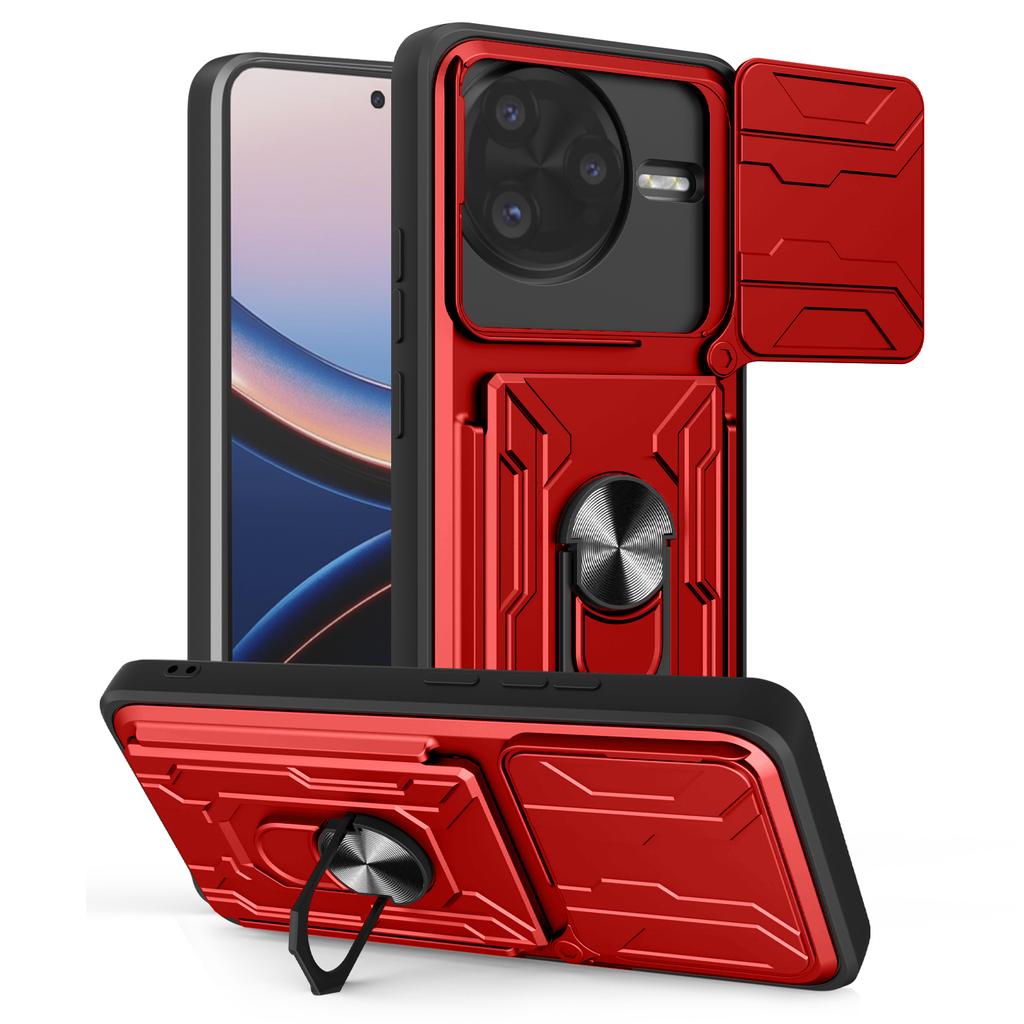 For Xiaomi Poco F7 Ultra 5G Case PC+TPU Kickstand Phone Back Cover with Camera Slider