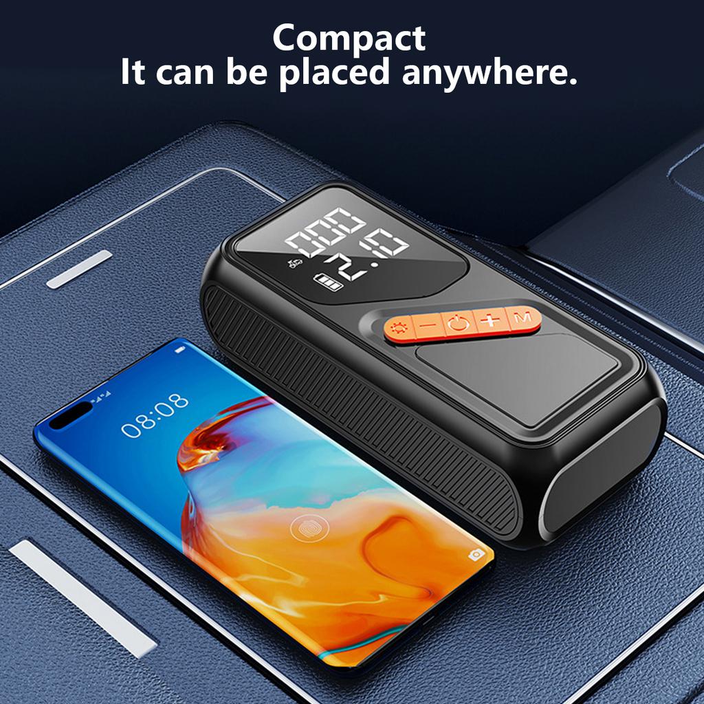 Wireless Dual Power Digital Tire Inflator Pump Portable Smart Auto Stop Dual Screen Type-C Charging for Car Bike Motorcycle