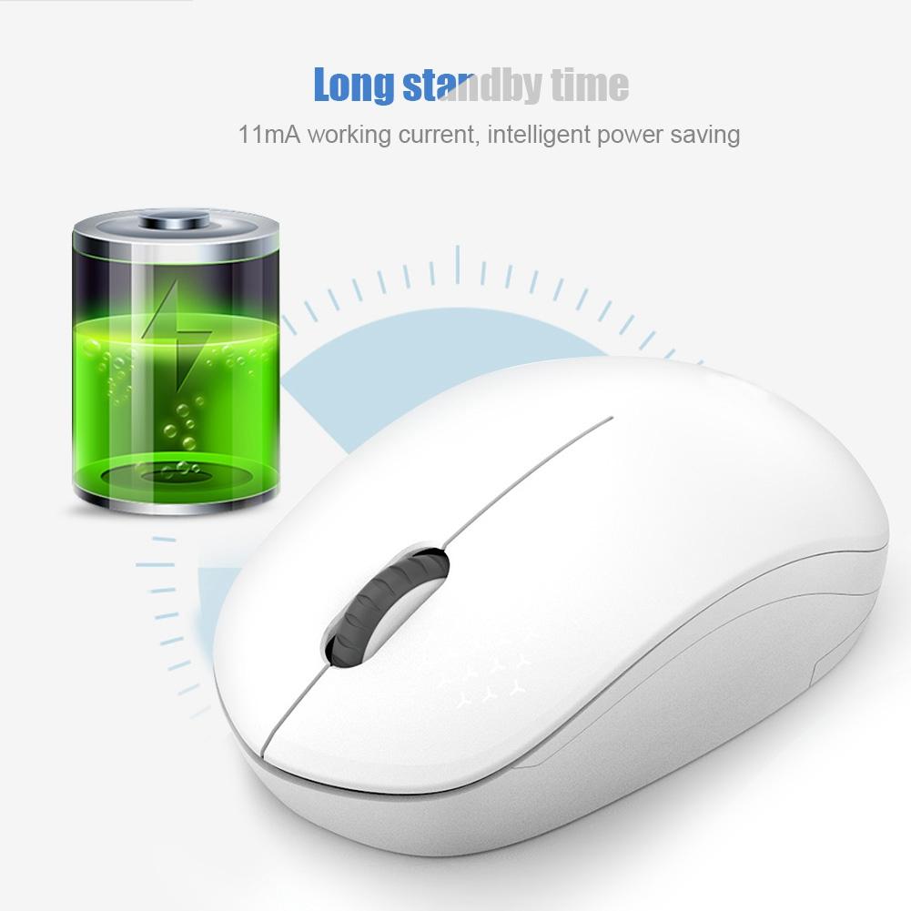 I210 Wireless Mouse Desktop Laptop 2.4G 3Key 3D 1600 DPI Power Saving Mouse (Black)
