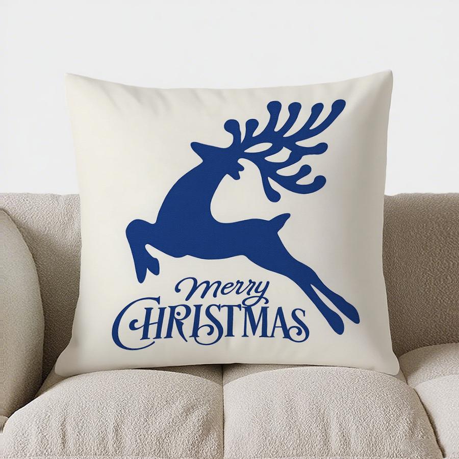 Home Decor Christmas Tree Merry Christmas Pillow Pattern Cushion Cover Suitable For Sofa Bedroom Car Pillow Cover