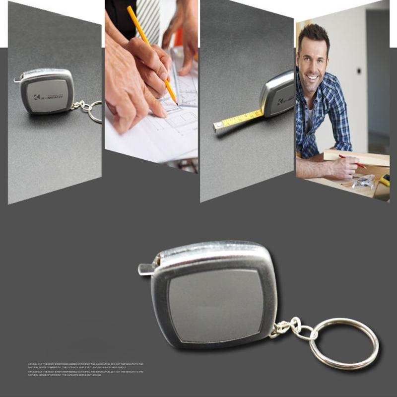 Keychain Tape Measure Retractable Measuring Tape for Indoor and Outdoor 2 Meter Pocket Size Small Steel Measuring Tool