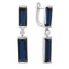 Silver Earrings with Nano Sapphire 9.608ct, Cubic Zirconia (2195207)