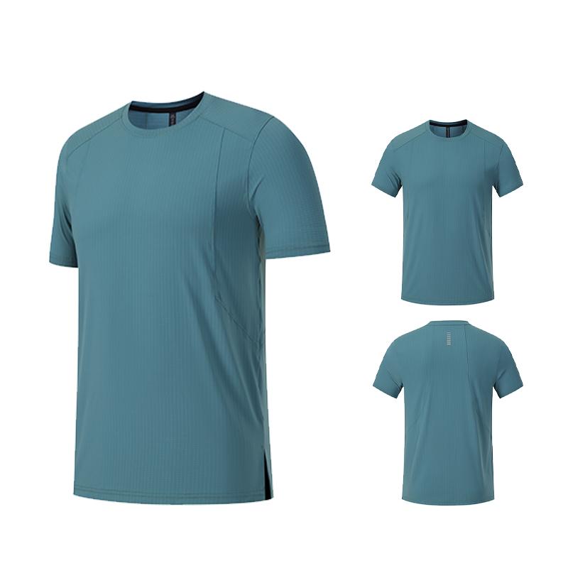 Men Summer Fitness T-shirt Slim Short-sleeved Tops Basketball and Football Training Clothes Sports Quick-drying Short Sleeved