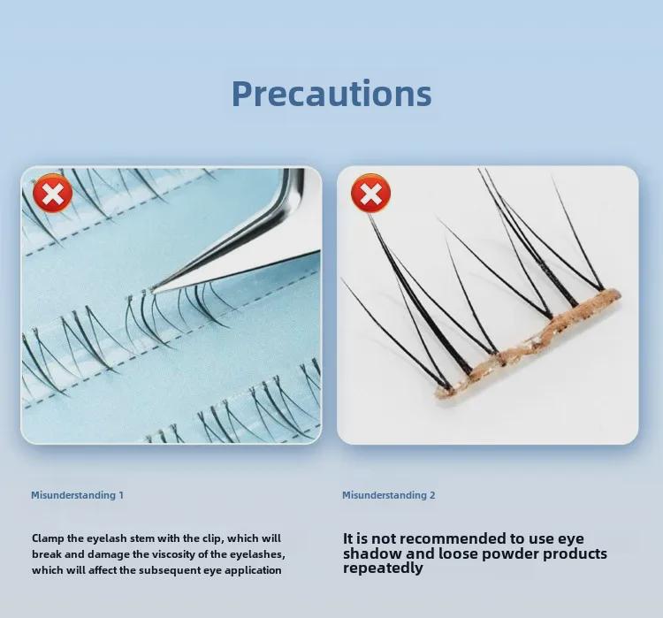 Effortless Self-Adhesive French Fluffy False Eyelashes: Single Cluster, Natural & Dense for Novices