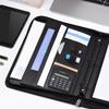 Multifunktionales professionelles Business-Portfolio Padfolio Mappe Dokumententasche Organizer A4 PU-Leder Reißverschluss