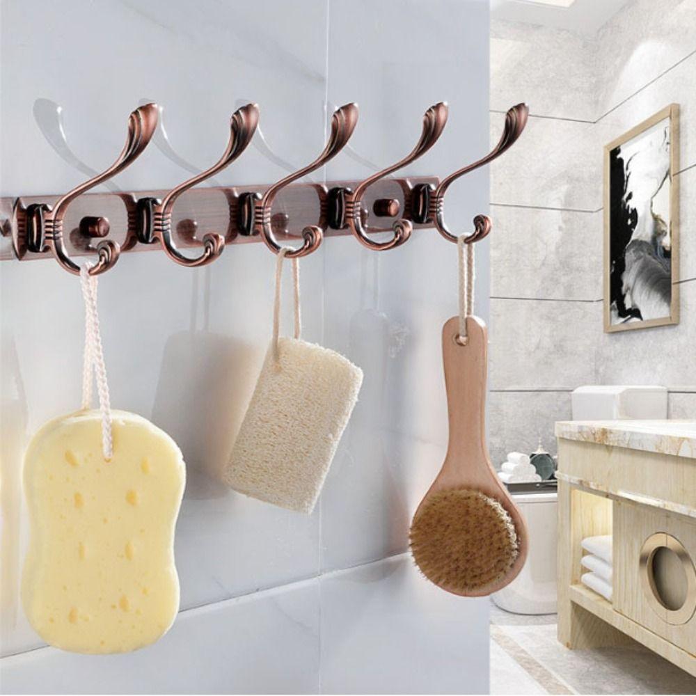 Stainless Steel Wall Hooks High Capacity Chrome Finish Towel Hook Gold Finish Brass Construction Clothes Hook