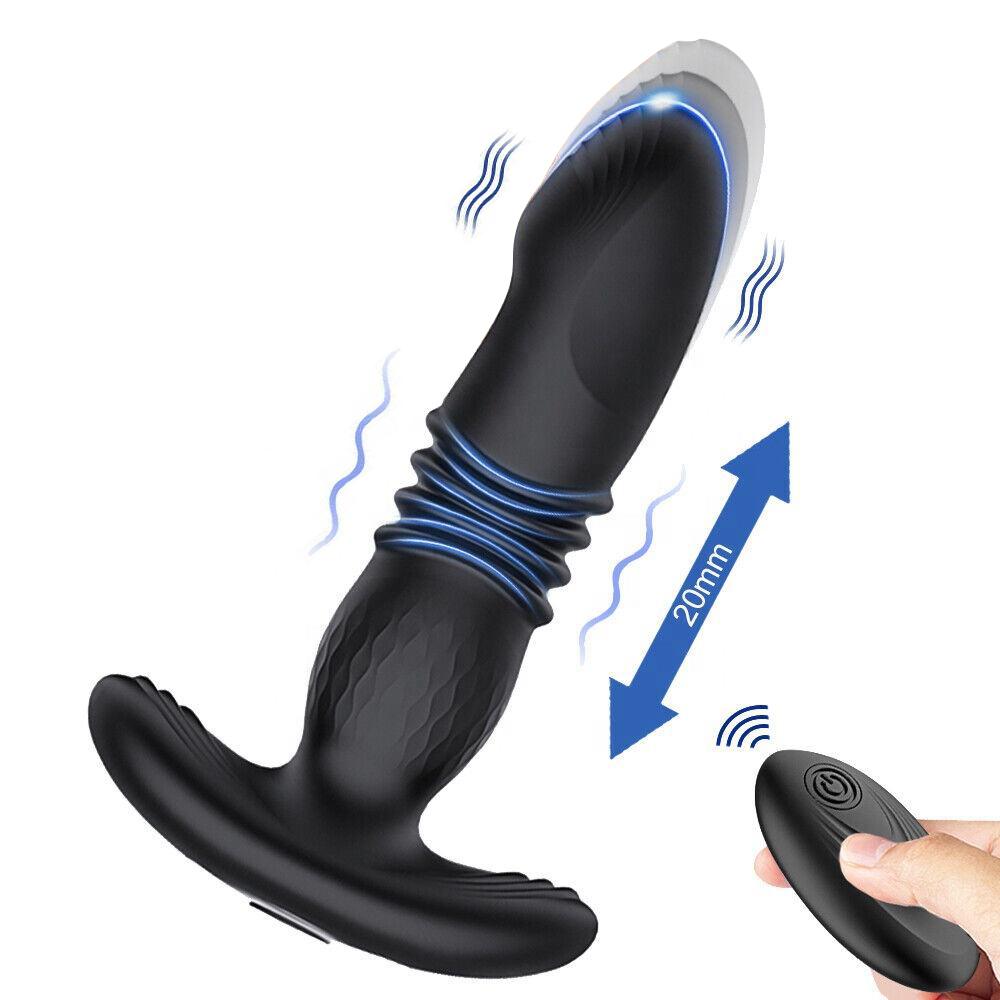 Thrusting Dildo Anal Vibrator With Prostate Massager Anal Plug Vibrator Remote Control Butt Plug Sex Toy For Men And Couple