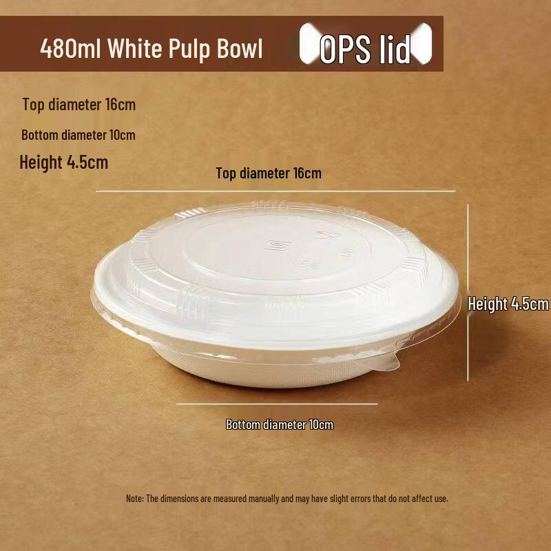 KASHICONG Disposable Biodegradable Thickened Paper Bowls