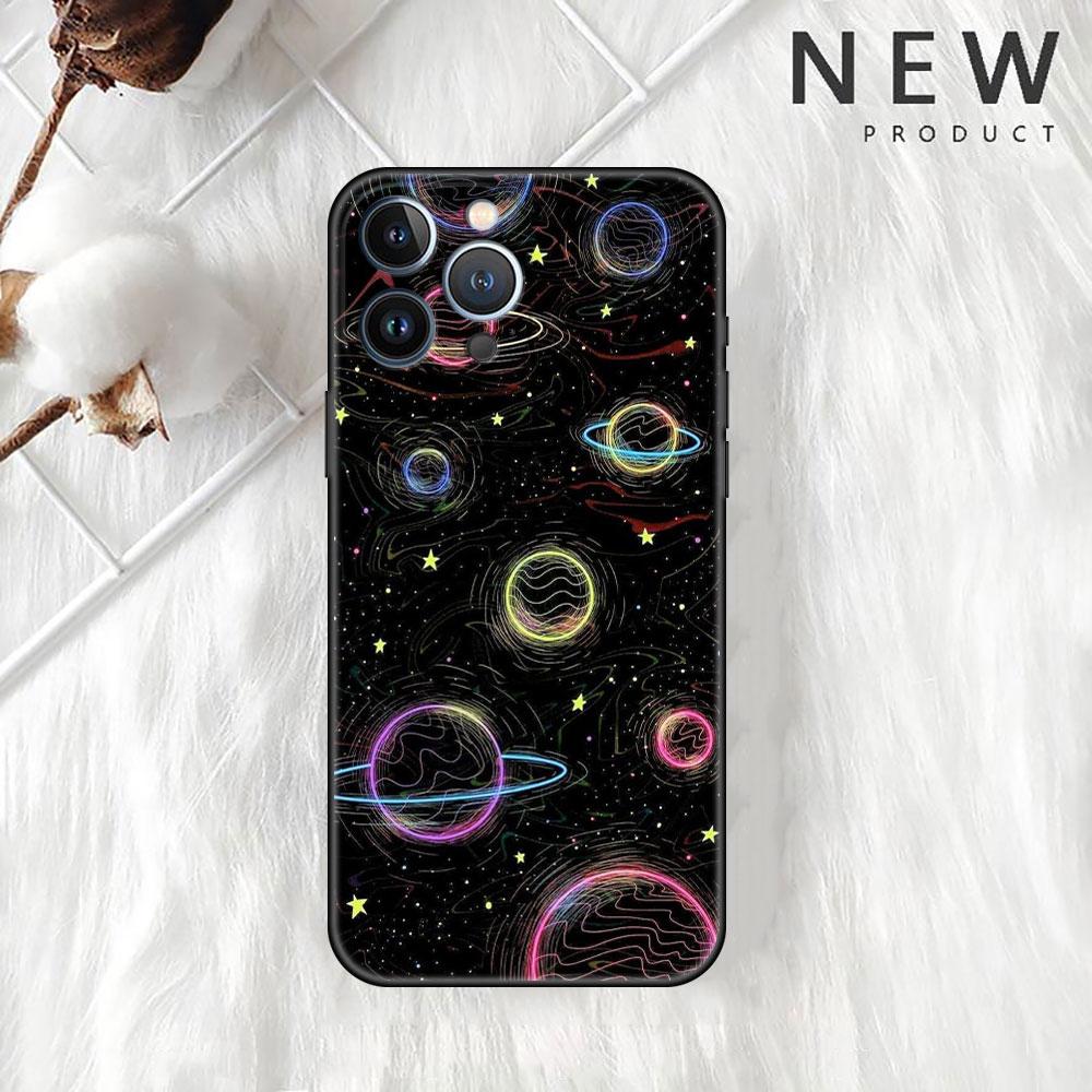 Space Star Galaxy Case For Apple iPhone 14 Pro Max 13 11 12 Mini SE 7 8 Plus X XS 6 6S Silicone Shell Phone Cover Soft TPU Funda