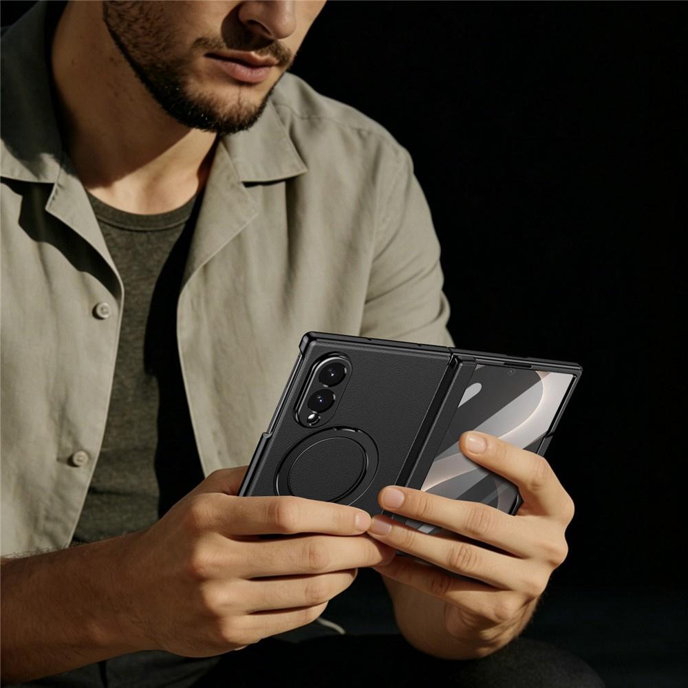 Samsung Galaxy Z Fold 8 case with stand and glass for external screen, for MagSafe, black