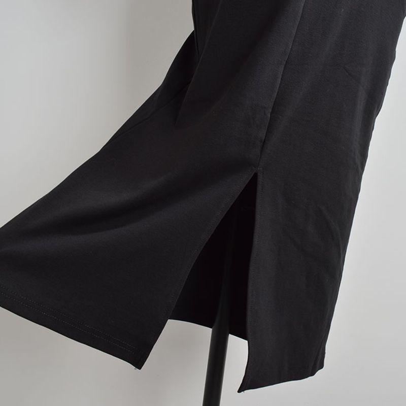 Sample Clothes Western Style Sexy Tall High Collar Hollow-out Waist Fashion Long sleeve dress Women's Bag Hip over the Knee Long dress