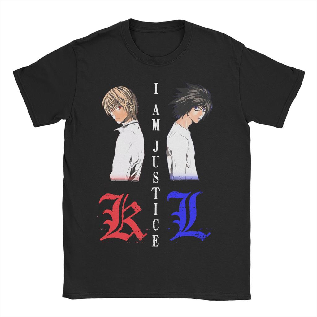 Death Note Anime Trička pro Muže Ženy Čistá Bavlna Vintage Trička Kulatý Výstřih Trička Krátký Rukáv Topy Plus Size