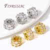 Separators For Beads 18K Gold Plated Zircon Crystal Beads For DIY,Round Spacer Beads Accessories,DIY Bracelets Jewelry Making