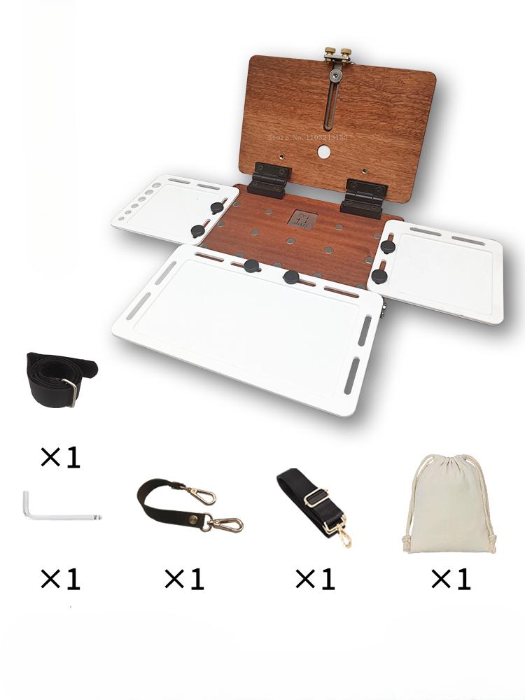 

H1523 2 Detachable Portable Wooden Painting Case Artist Outdoor Sketching Watercolor Oil Palette Art Painting Supplies Tool