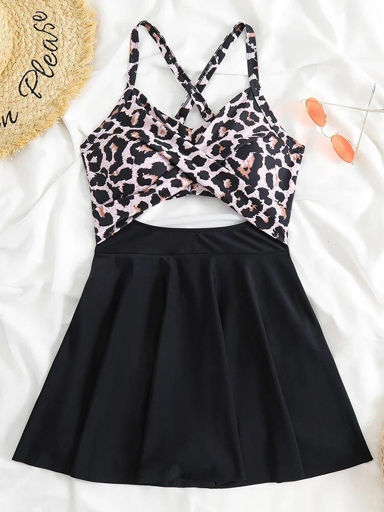 One PIece Swimsuit Women Swimwear 2023 New Pink Sexy Hollow Out Cover Up Skirt Monokini Bathing Suit Female Swimming Beach Wear