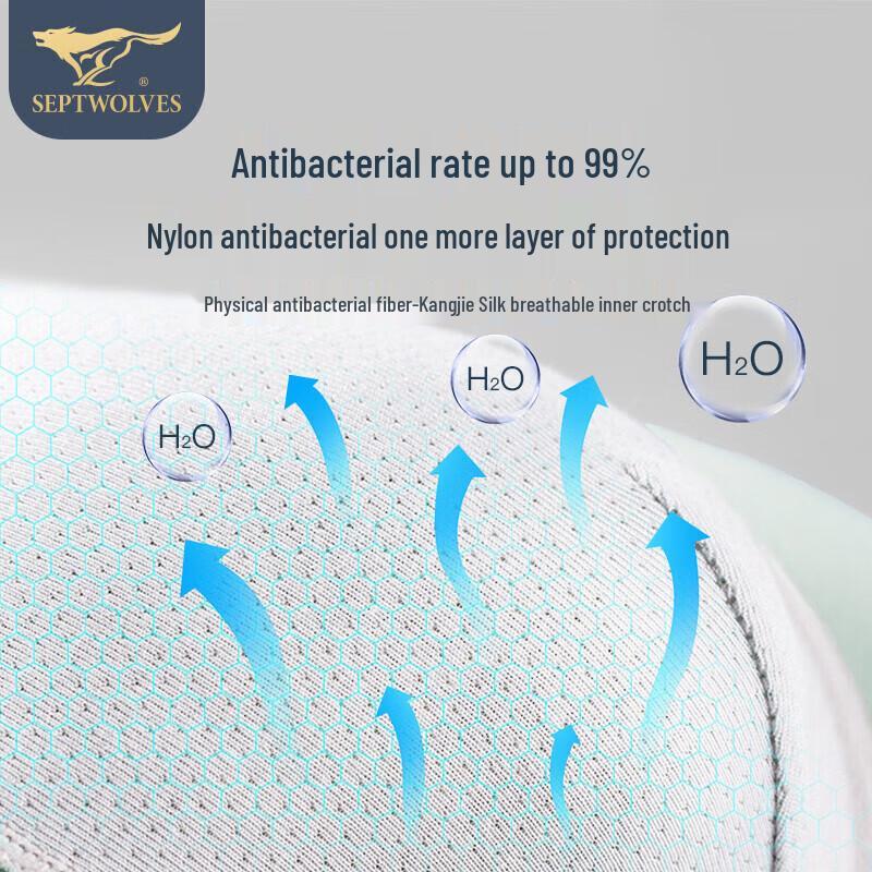 Septwolves Men's Ice Silk Seamless Boxer Briefs