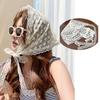 1Pc White Triangle Lace Scarf, Sweet Lace Turban Headscarf, Travel Photo Headband Hair Accessory for Ladies Girls