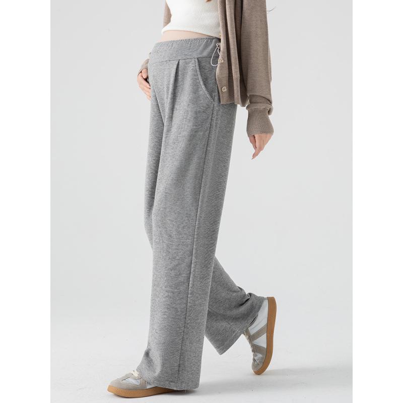 

Spring Fashion Maternity Pants – Loose, Wide-Leg, Drapey, No Belly Support, Glutinous Rice Style. L светло-серый