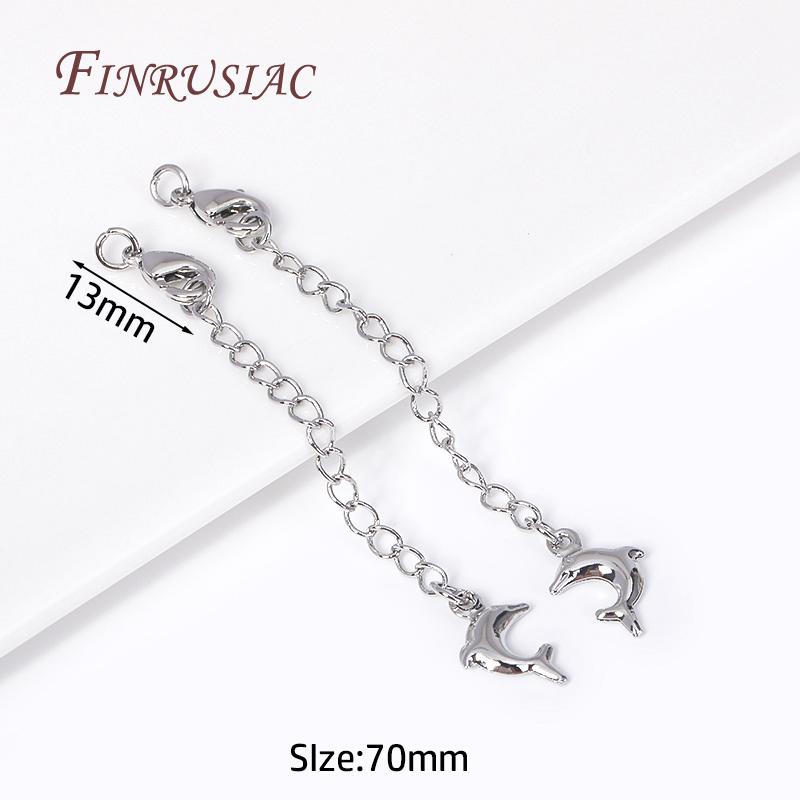18K Gold Plated Extension Chains with Lobster Clasps Connector For Jewelry Necklace Extender,DIY Bracelets Making Accessories