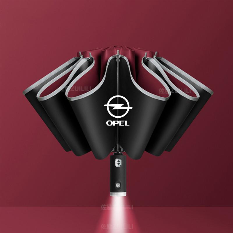 Opel Astra Corsa Grandland Insignia Mokka Vectra Tigra Vivaro Zafira Combo Delica Car Automatic Folding Sun Umbrella Sunshade