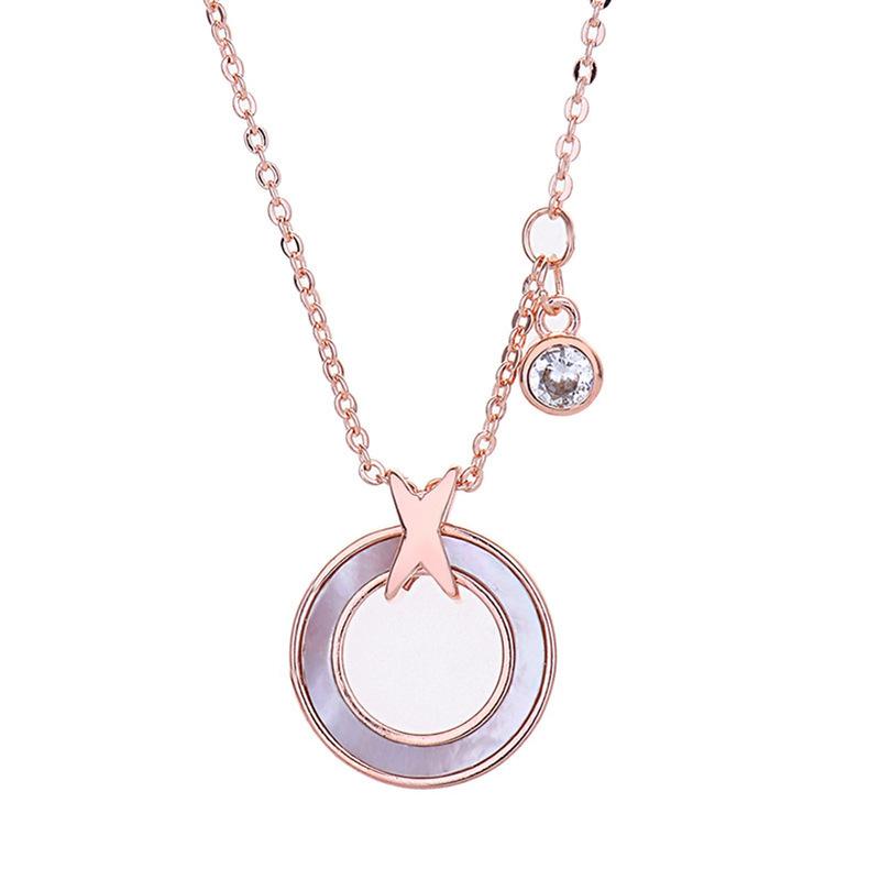 White Fritillary Belly Ring Necklace Women's Clarbone Chain Bow Simple Jewelry