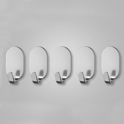 Hook Strong Adhesive No Punching Kitchen Bathroom Door Stickers Wall Sticky Hook Load Bearing Stainless Steel Hook