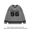 Pull Tricoté Oversize Hommes Femmes Hiver Chaud Coupe Ample Col Rond Manches Longues Pull avec Détail torsadé