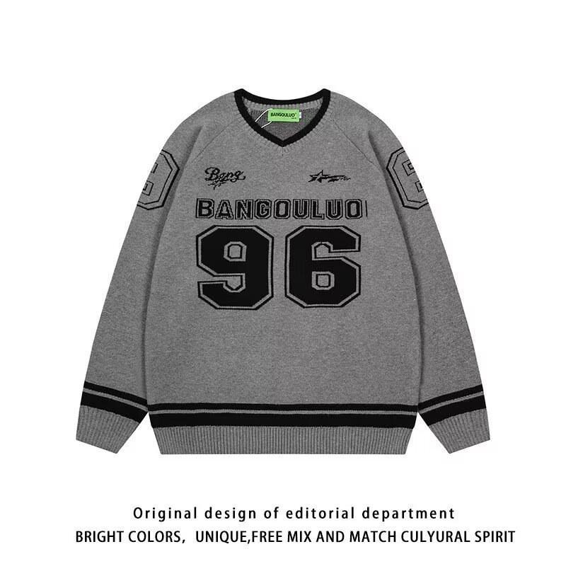 Pull Tricoté Oversize Hommes Femmes Hiver Chaud Coupe Ample Col Rond Manches Longues Pull avec Détail torsadé