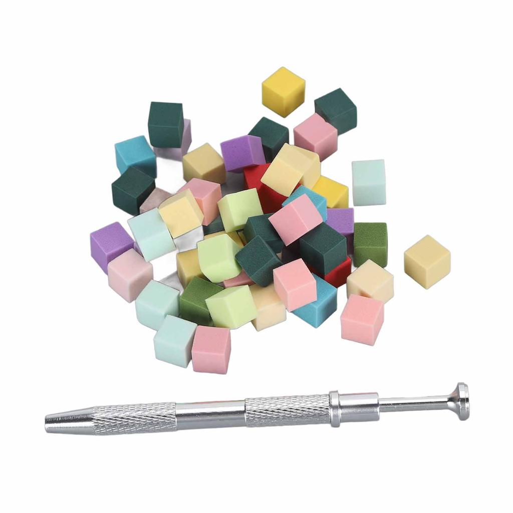 100Pcs Nail Art Soft Sponge Versatile Portable  Nail Block Buffer Polisher File Tofu Cubes with 