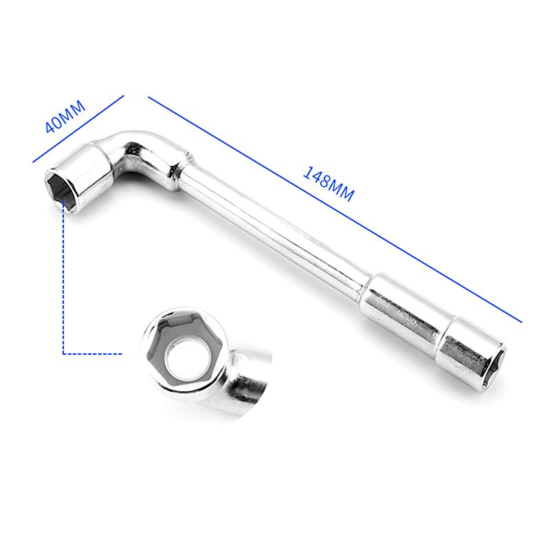 1Pc L Type Mini Wrench Pipe Perforation Elbow Universal Double Head Hex Socket Metric Wrench Kit 6 Point 6-15MM