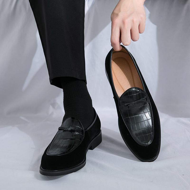 Men s Autumn Leather Slip-On Loafers - Casual & Formal. 39 чёрный