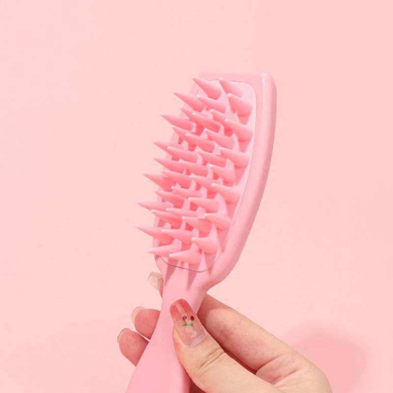 Extended Handle Soft Silicone Shampoo Scalp Hair Massager Hair Washing Comb Shower Brush Bath Spa Massage Brush Beauty Hair Tool