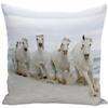 Throw Pillow Case 45x45 Animal Print War White Horse Cushion Cover Sets for Chair Sofa Decorative Home Farmhouse Decor