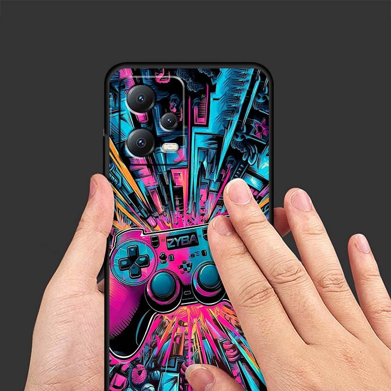 Creative Game Controller Phone Case For Xiaomi Redmi Note 15 14 13 12 12S 11E 11 11S Pro Plus 4G 5G Black Soft TPU