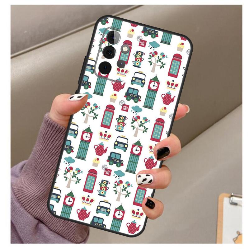 London Red Bus Big Ben Soft Case For Samsung Galaxy A32 A52 A72 A12 A42 A40 A50 A70 A03S A21S A52S A71 A51 Cover