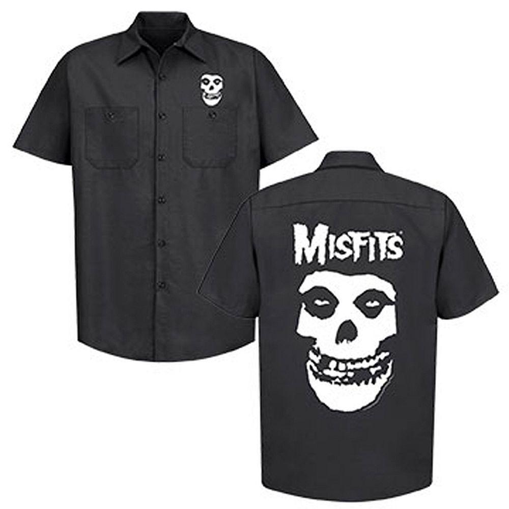 Misfits Skull Double Sided Work Shirt S