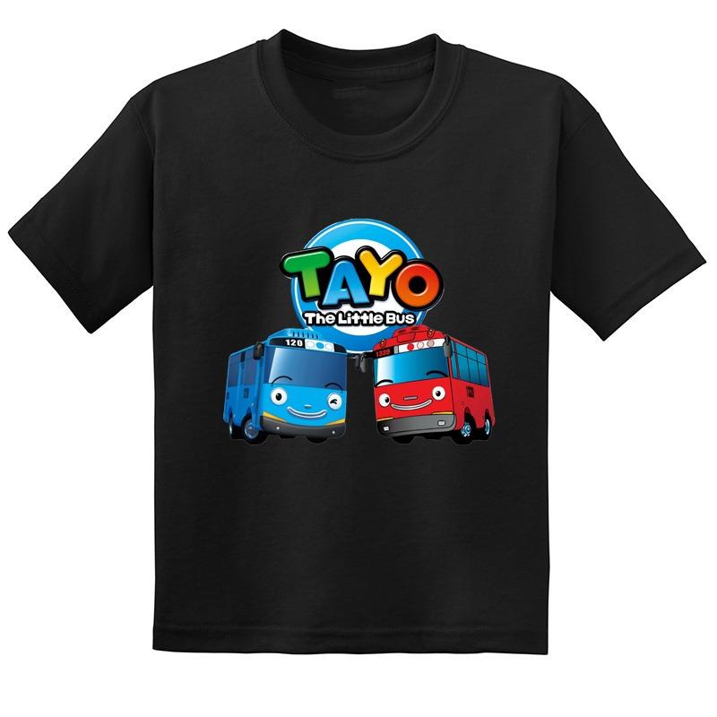 Tayo the Little Bus Print Cartoon Cute Kids T Shirt Funny Baby Boys Girls Clothes Summer Children Cotton Short Sleeve T-Shirt