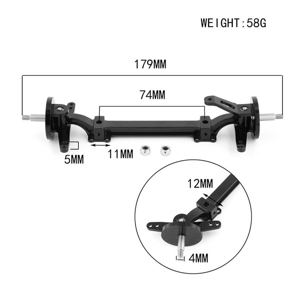 Metal Front Axle Steering Assembly Link Pole Linkage Rod No Power for Tamiya 1/14 RC Truck Tractor Car Upgrades Parts