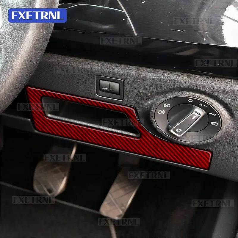 For SEAT Ibiza Mk5 2018     -2025 6F KJ1 LHD RHD Real Soft Carbon Fiber Car Fuse Box Interior Panel Sticker