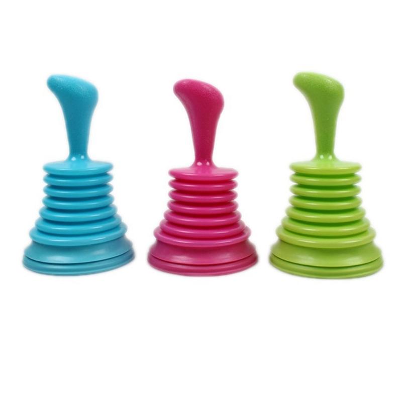 Powerful Bathroom Drain Plunger For Hair Clog Removal Rubber Construction MultiPurpose Sink Shower Cleaning Tool