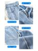 Women's High Waist Tencel Wide Leg Jeans - Summer Thin, Drapey, Slimming, Petite Floor-Length Pants