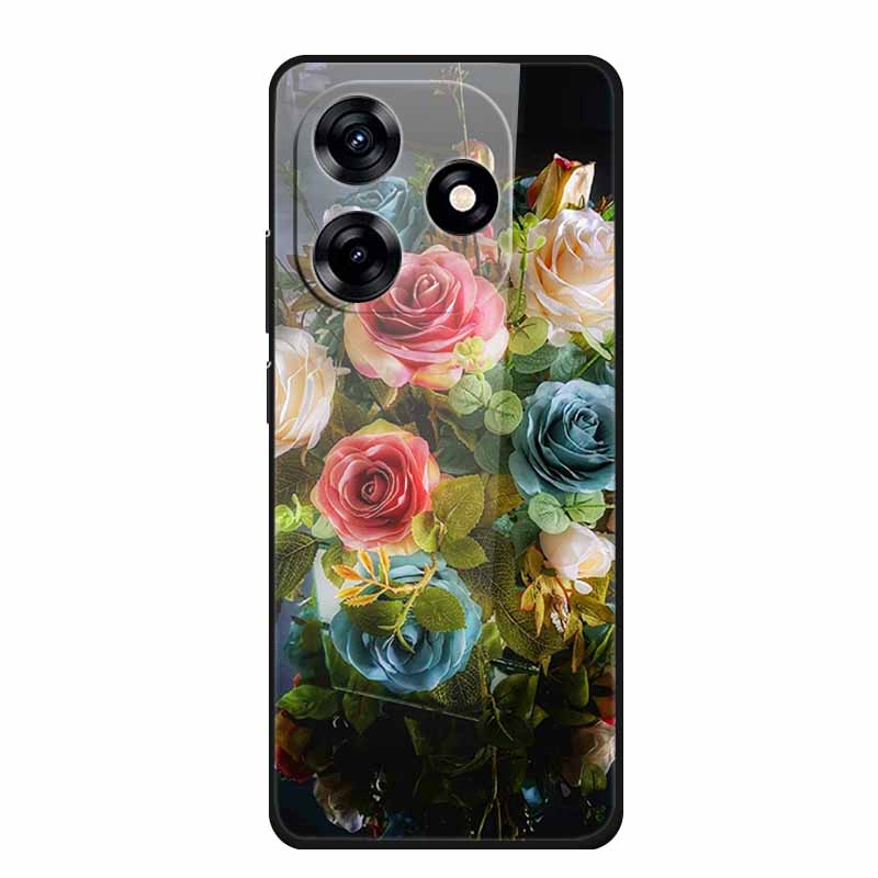 Glass Back Cover For Honor X5c Plus Case Coque Hard Tempered Glass Case For Honor Play 10A X5c Plus Phone Case Cover Soft Bumper