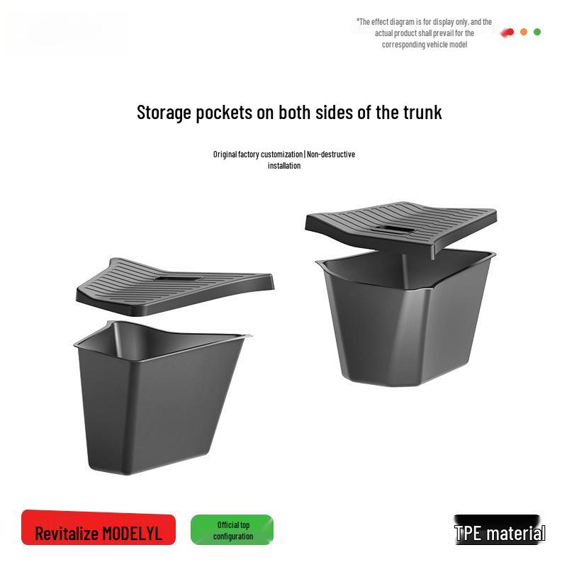 Tesla Model YL Trunk Side Storage Box, 6-Seat TPE Accessories