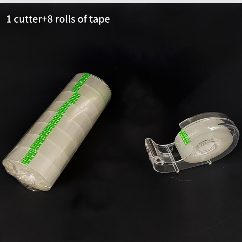 Geeignet für Büro, Zuhause und Geschenkverpackung, Transparentes Briefpapier-Klebebandabroller-Set mit kleinem Kern für Dokumentenreparatur und Blumengestecke