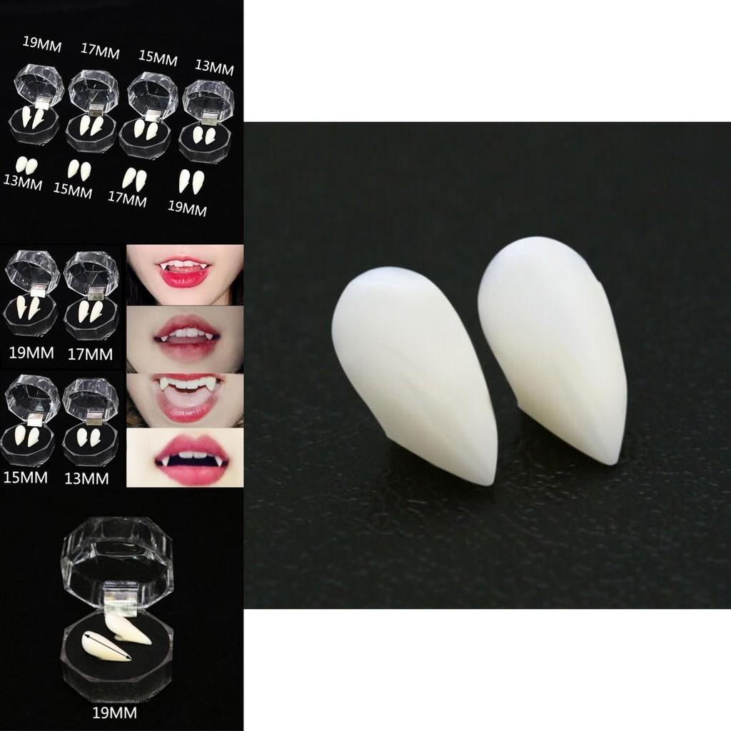 Realistic Halloween Vampire Fangs Teeth Kit With Solid Adhesive And Customizable Sizes